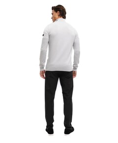 Heren trui met rits grijs