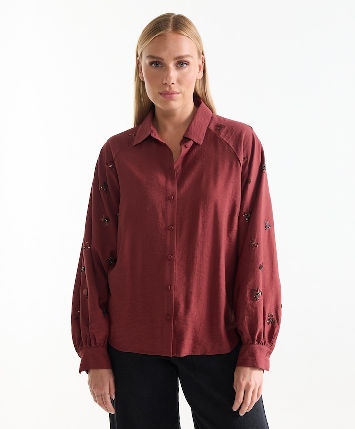 Dames blouse rood
