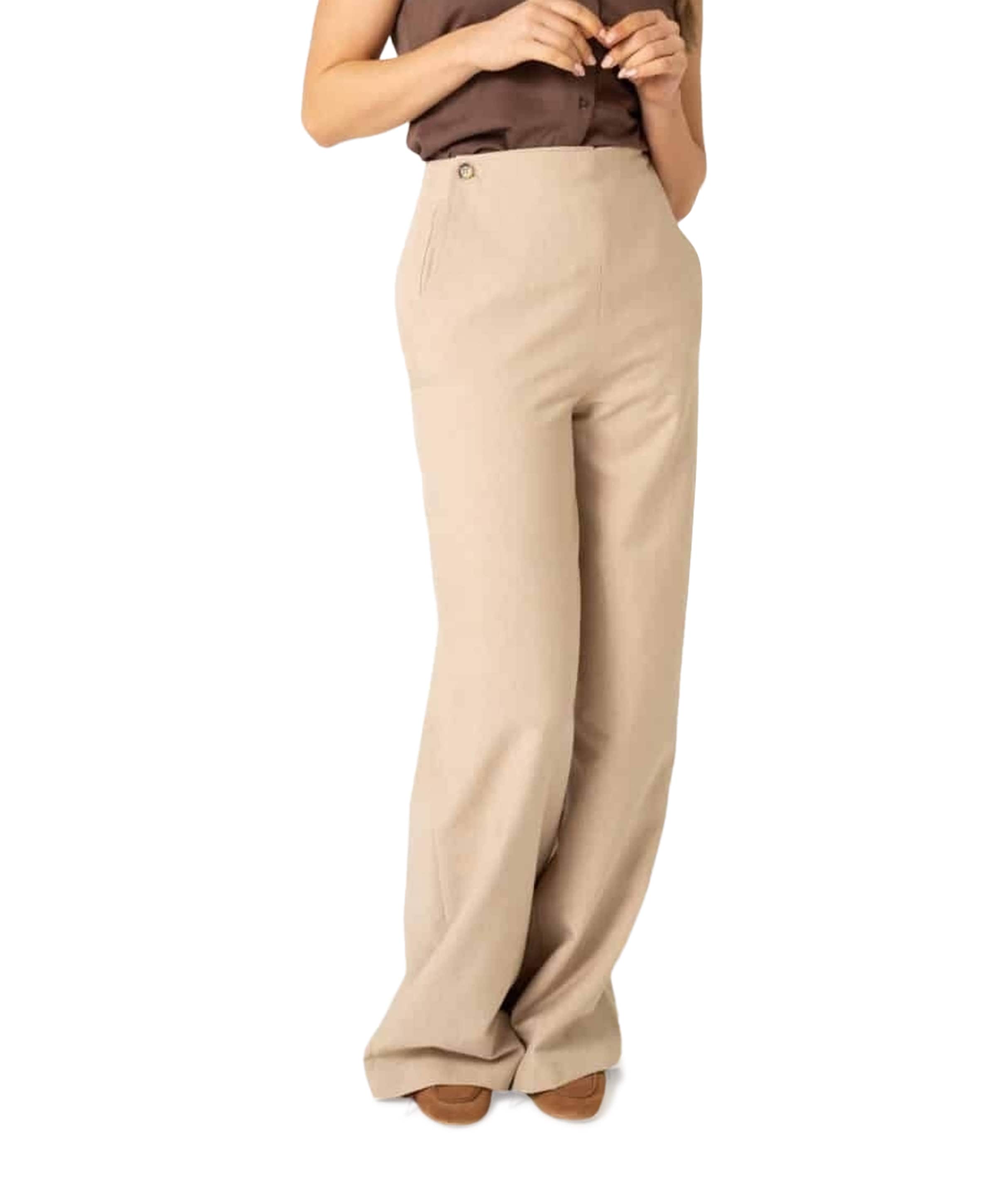 Dames pantalon beige
