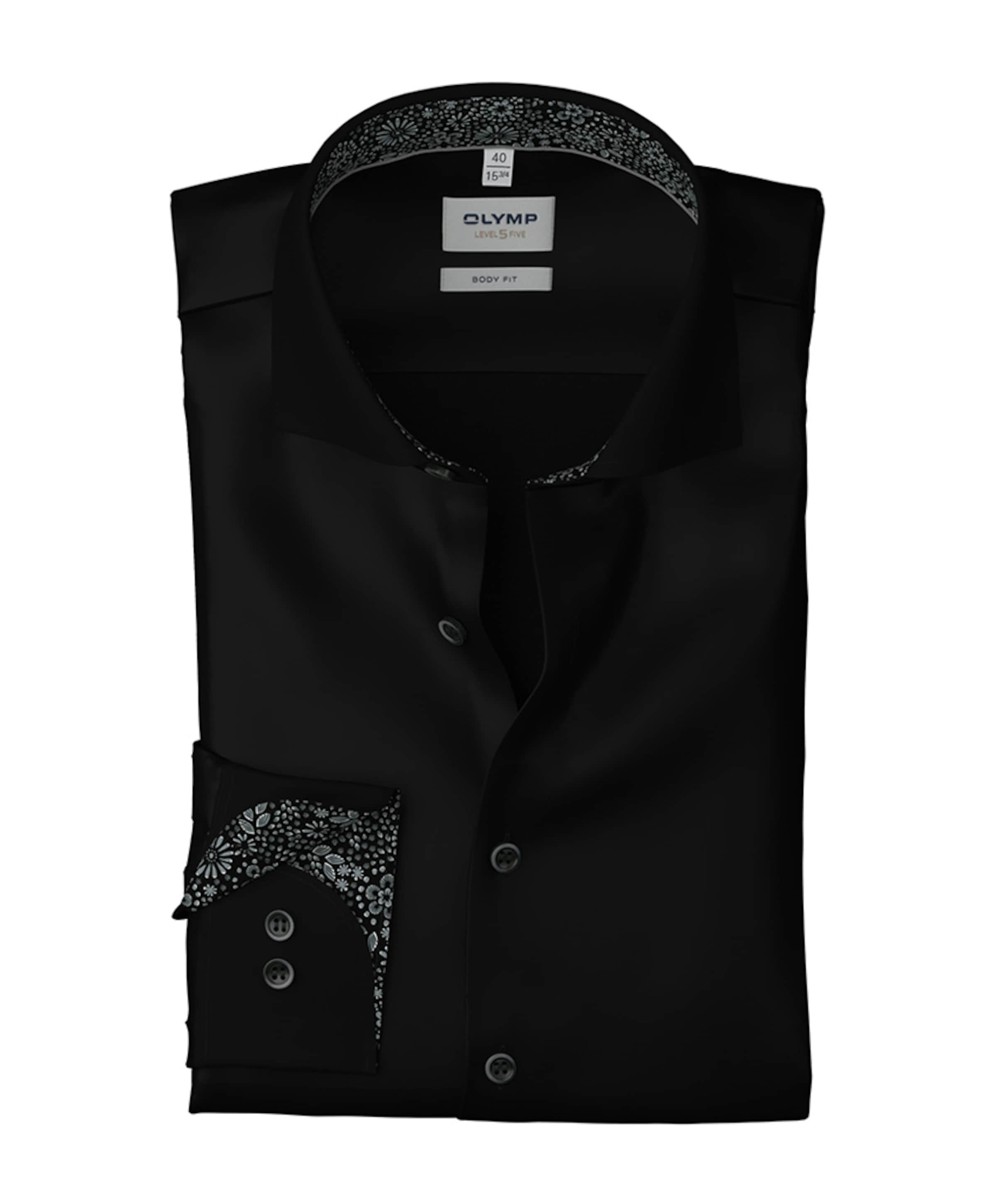 Overhemd extra lange mouw zwart