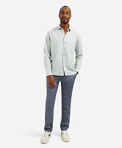 Heren overhemd lange mouw groen