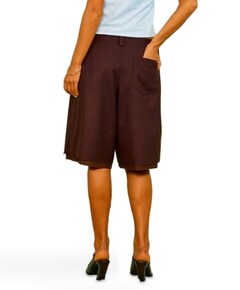 Taylor Pin Striped dames bermuda bruin