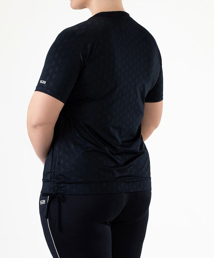 Dames plussize t-shirt blauw