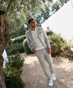 Das Jersey Pants heren pantalon grijs