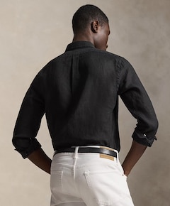 Heren overhemd lange mouw zwart