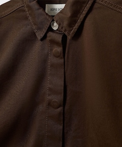 Meisjes blouse lange mouw bruin