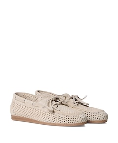Boat loafer dames beige