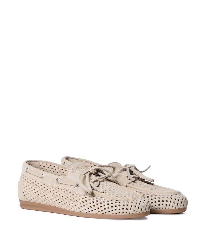Boat loafer dames beige