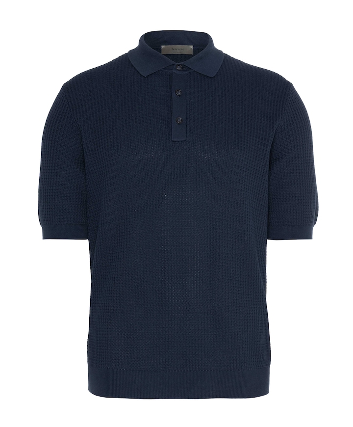 Heren polo blauw