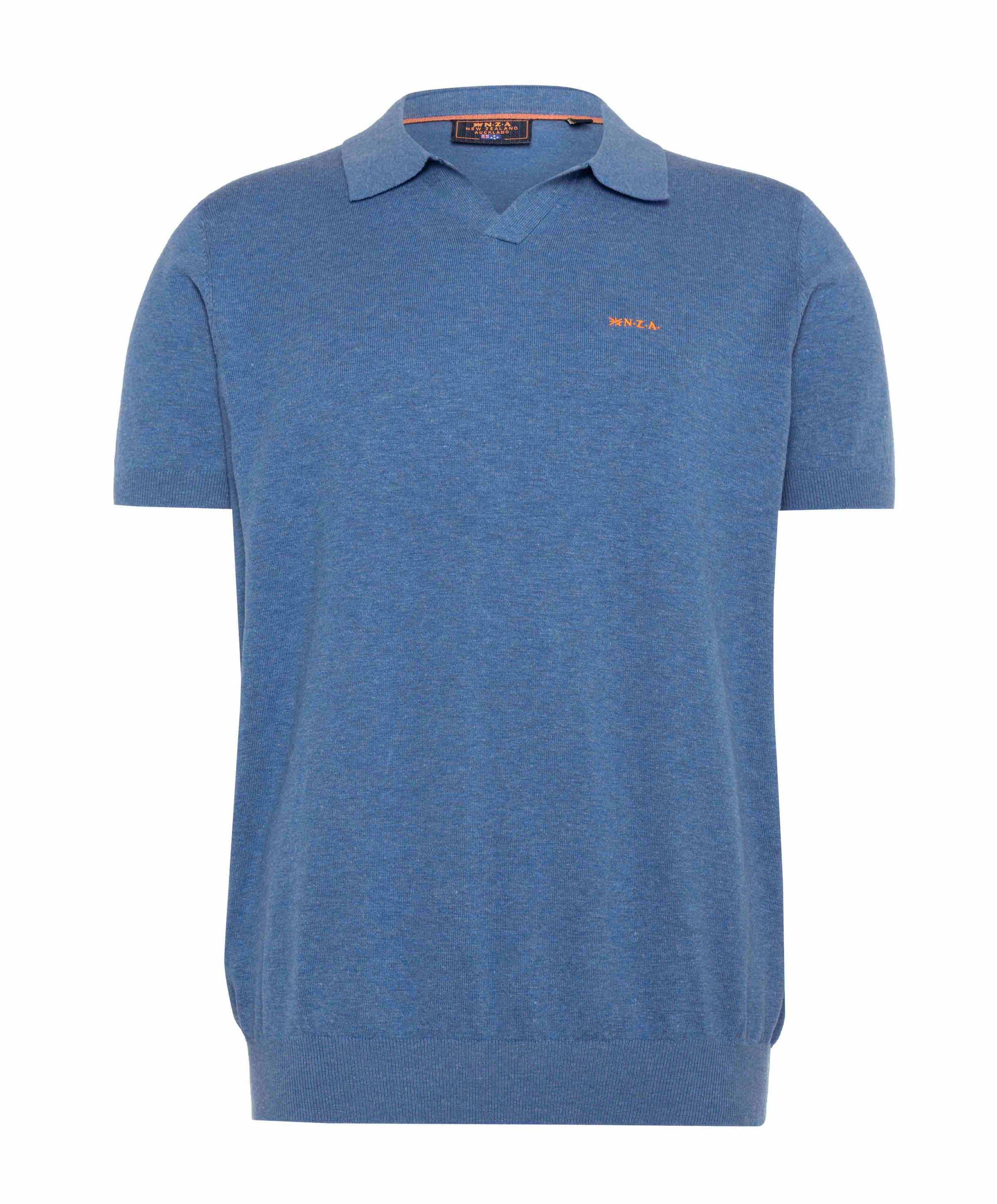 Heren polo blauw
