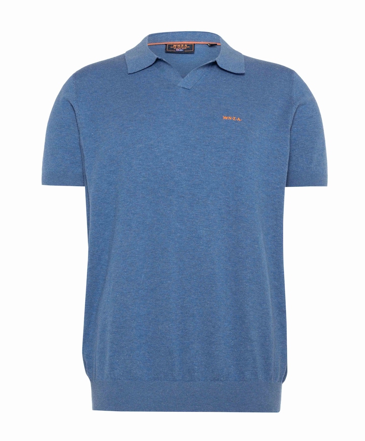 Heren polo blauw