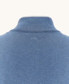 Heren trui met rits blauw