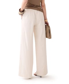 Long Cotton stretch dames broek ecru