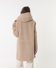 Dames omkeerbare jas beige