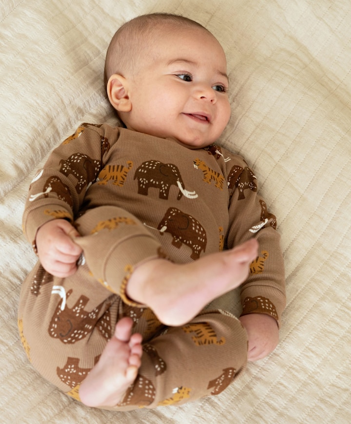 Uniseks pyjamaset beige