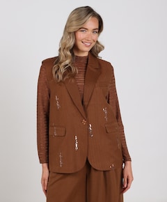 Dames gilet bruin