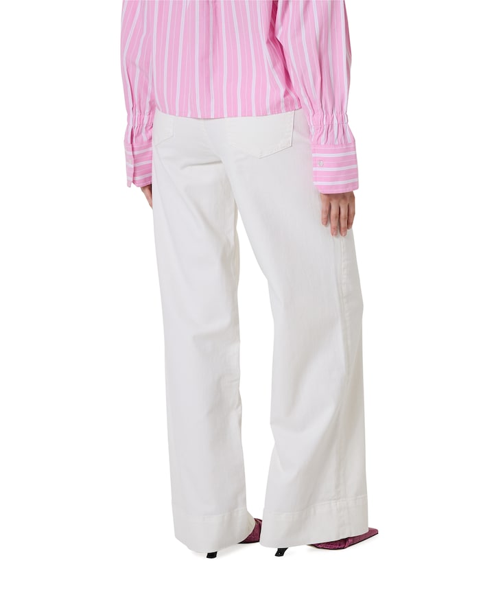 wide straight dames jeans ecru