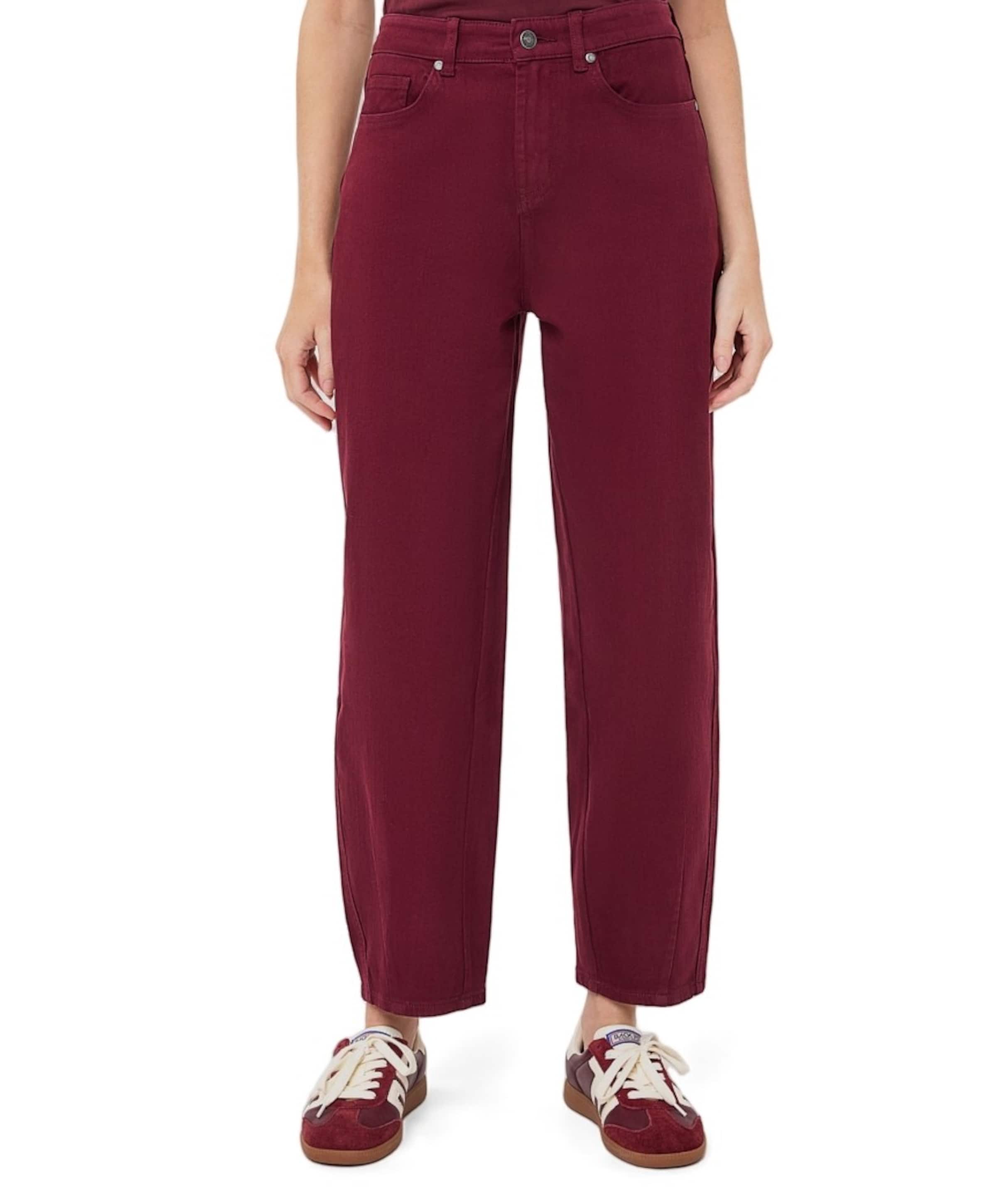 Barrel denim dames jeans bordeaux