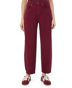 Barrel denim dames jeans bordeaux