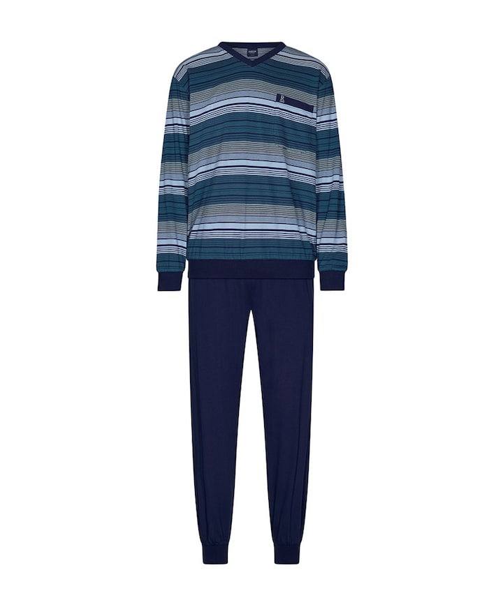 Heren pyjamaset blauw
