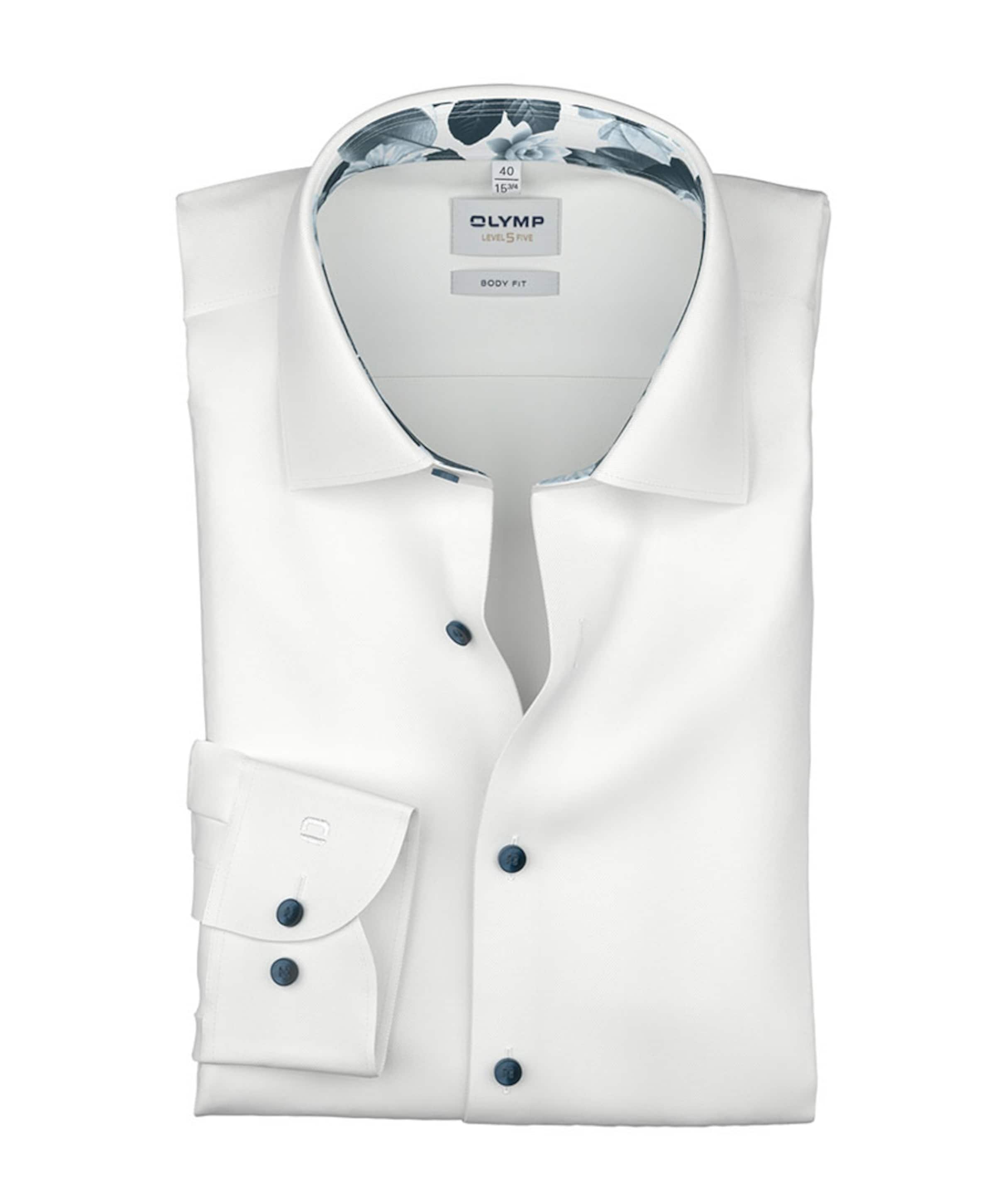 Heren overhemd lange mouw wit