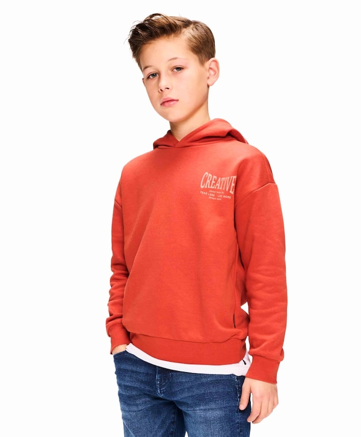 Jongens hoodie oranje