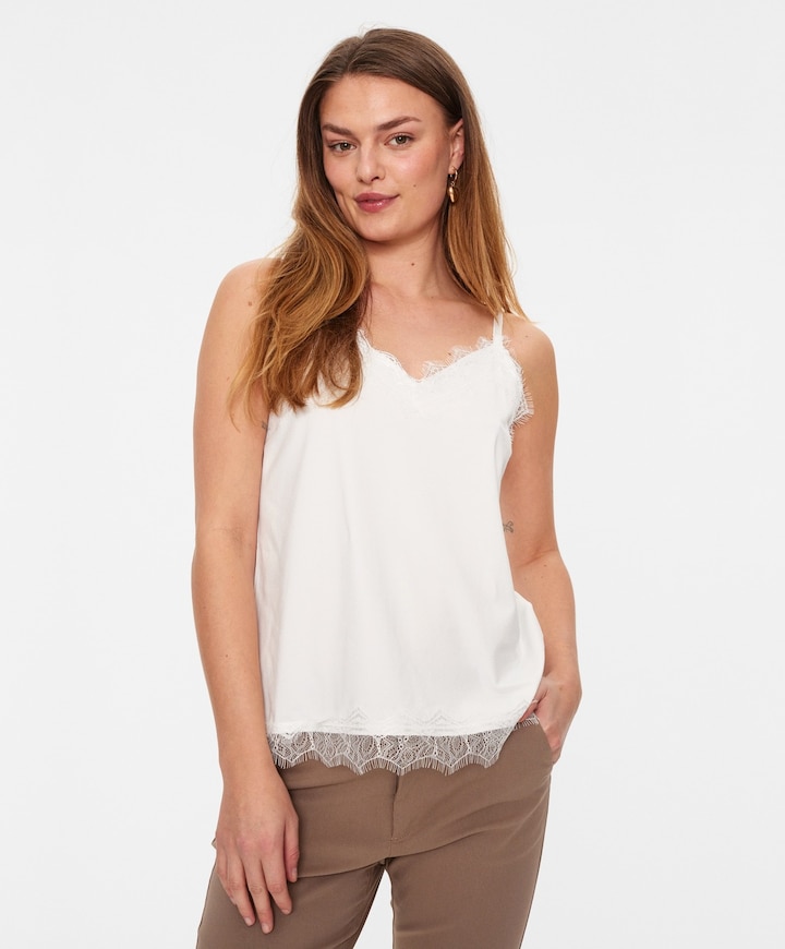 Dames top ecru
