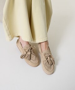dames mocassins beige