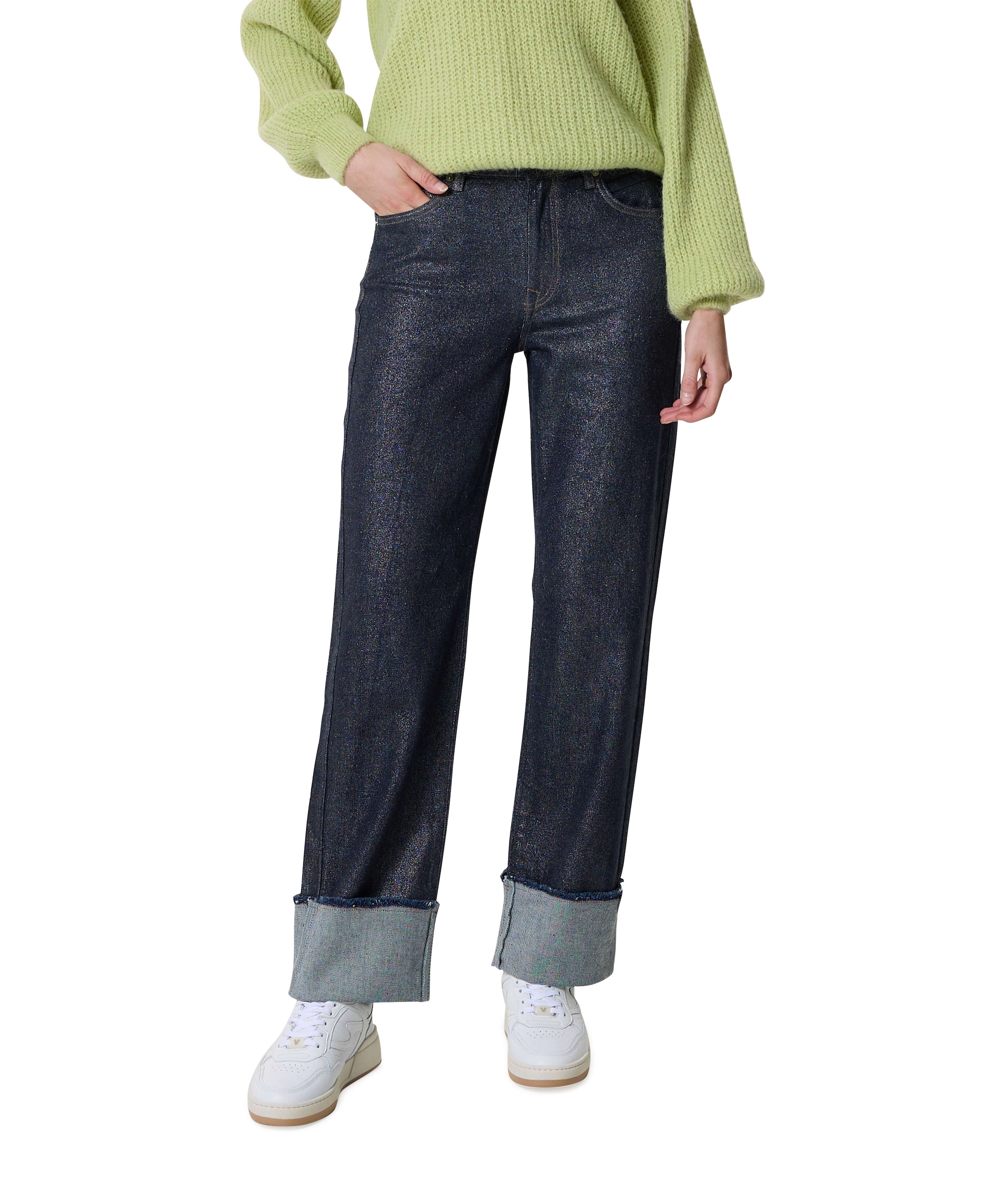 Jeans straight leg Twill comford denim dames jeans grijs