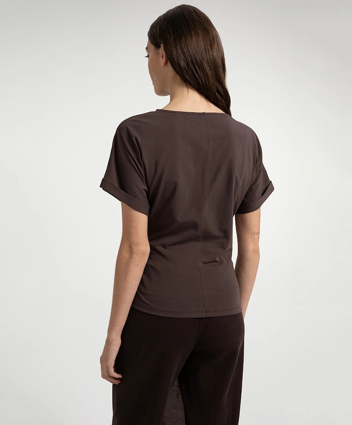 Dames T-shirt bruin