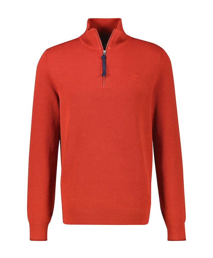 Heren trui met rits rood