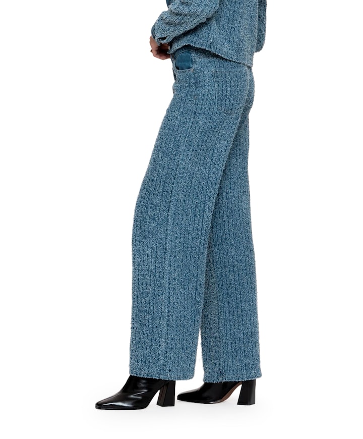Wide jeans blauw