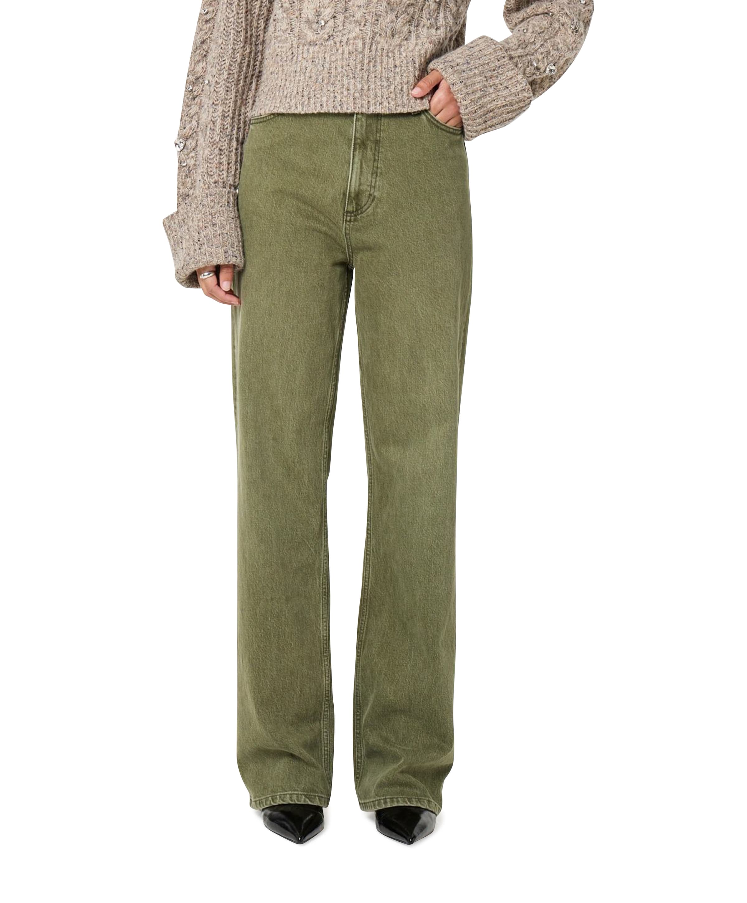 Zoe Boyfriend dames jeans groen