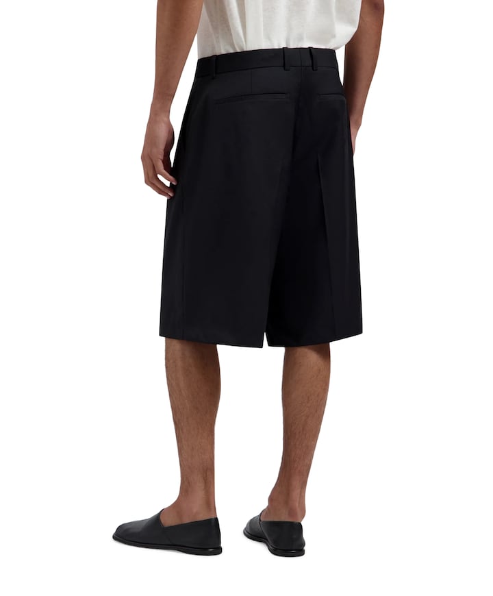 Tropical Wool Blend heren korte broek zwart