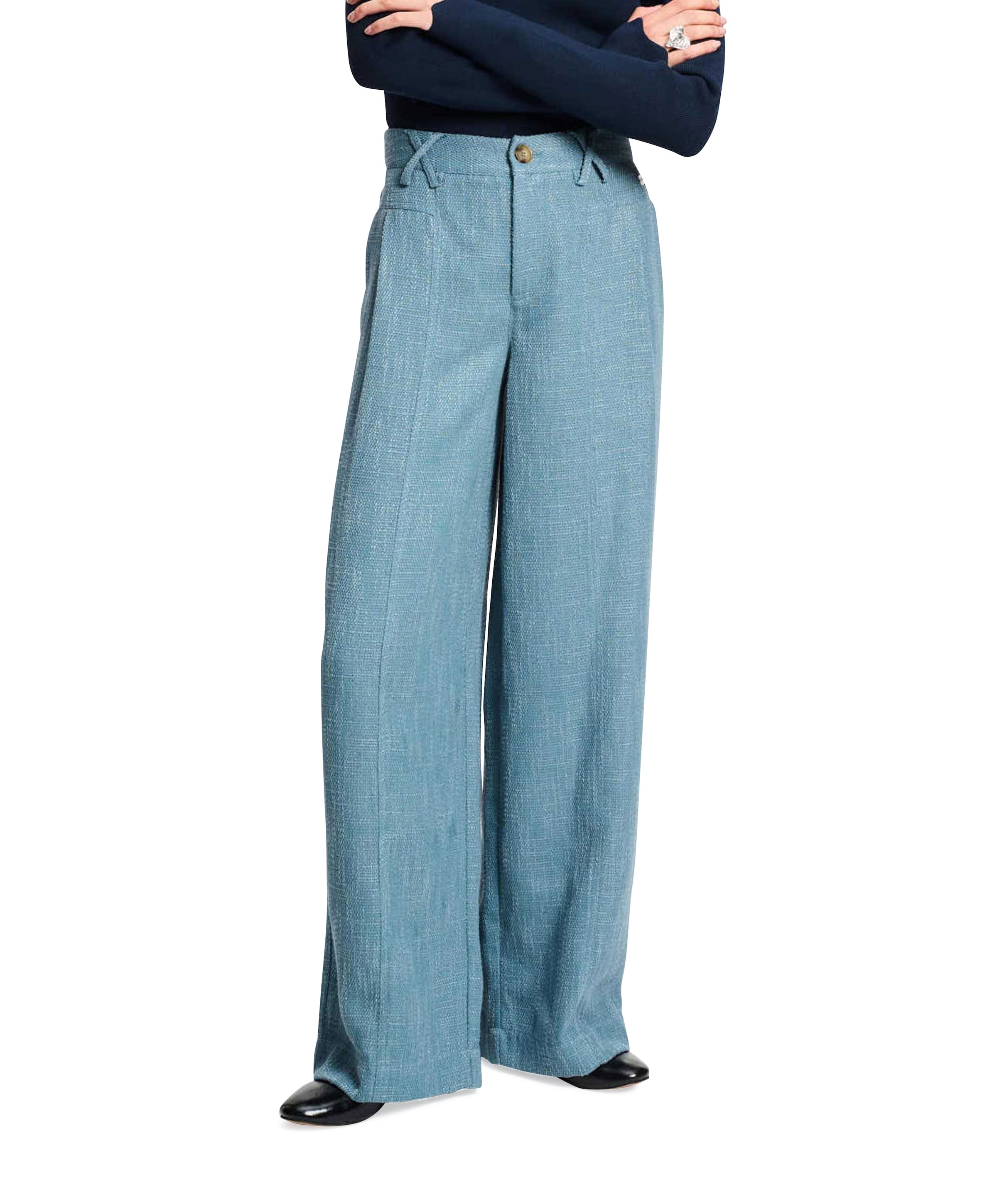 Bouclé Dawn broek blauw