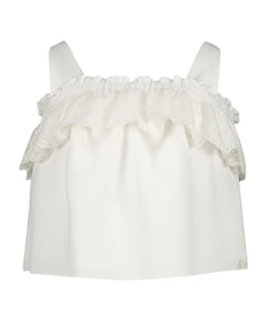 Meisjes t-shirt ecru