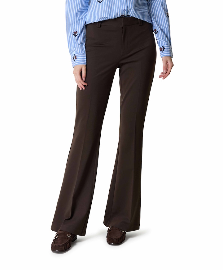 ONLPEACH MW FLARED PANT TLR NOOS dames broek bruin