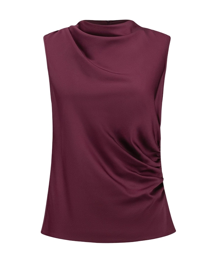 Dames top bordeaux