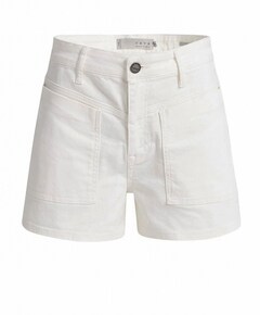rafelige zoom dames korte broek wit