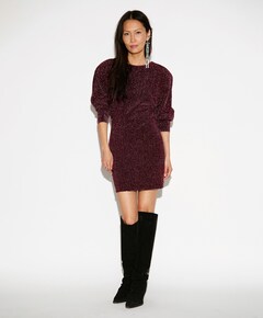 Dames jurk bordeaux