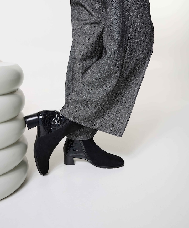 Milano dames enkellaarzen zwart