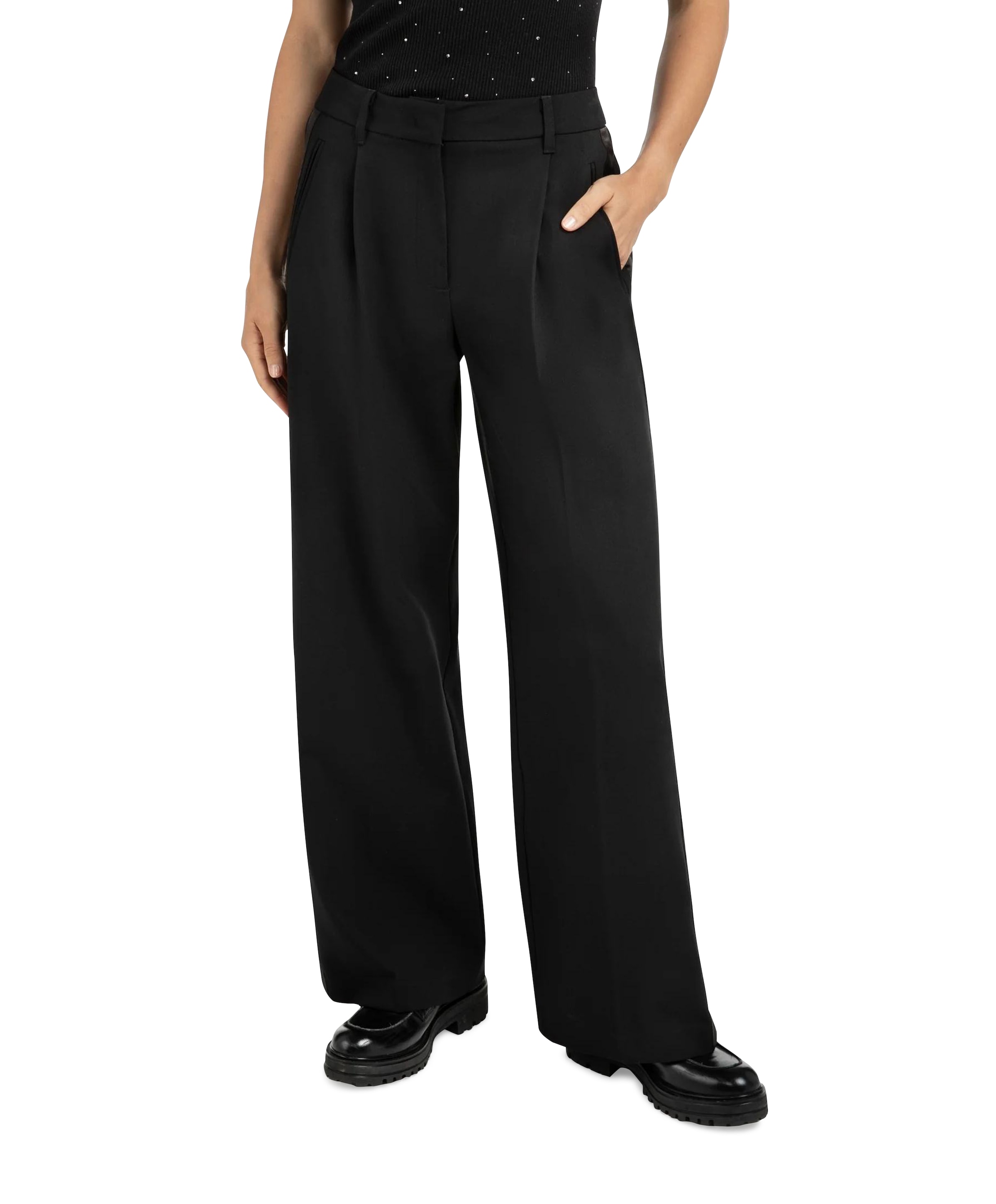 With satin side tape dames broek zwart