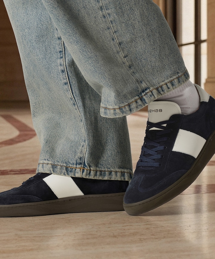 Zack sue LTHR heren sneakers blauw