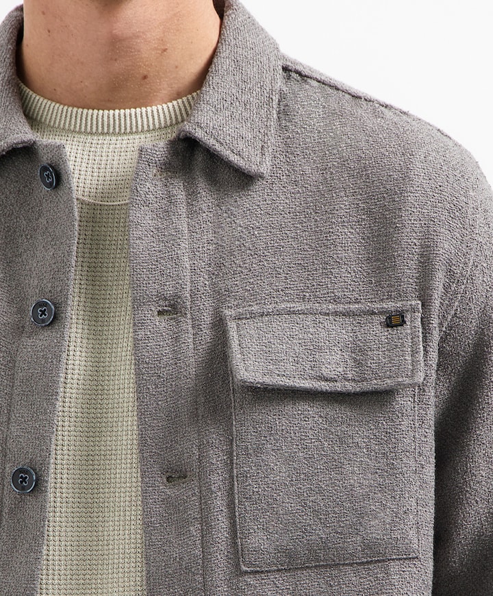 Heren overshirt grijs