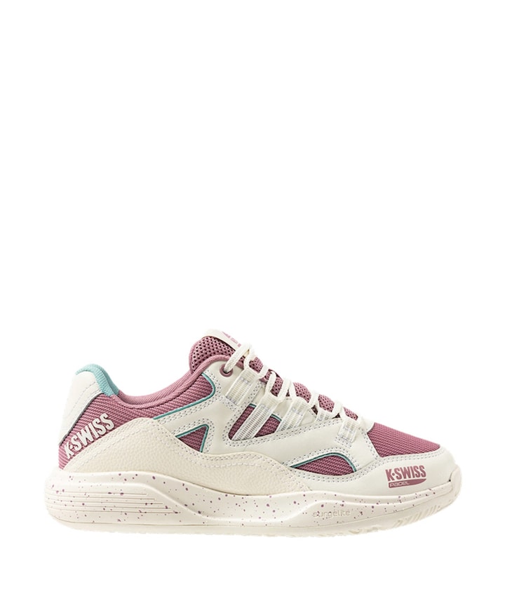KS TFW TURA TEAM PADEL-WHITE/LILAS/PASTELTURQUOISE tennisschoenen wit