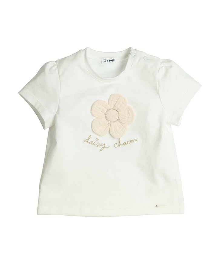 Meisjes t-shirt ecru