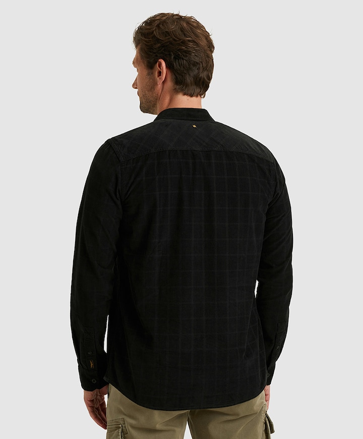 Heren overhemd lange mouw zwart