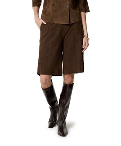 Suede Culottes dames bermuda bruin