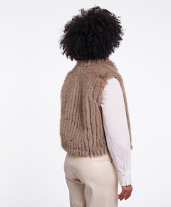 Dames gilet beige