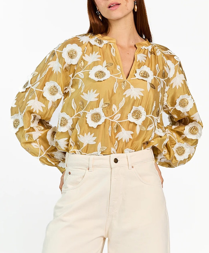 Dames blouse goud